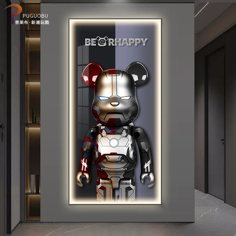 暴力熊客厅玄关装饰画现代简约