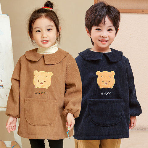 灯芯绒秋冬儿童外穿防脏罩衣