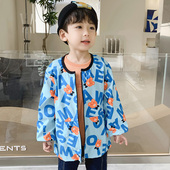 男童防水罩衣秋冬长袖 学生书法画画儿童羽绒服防脏护衣宝宝吃饭兜