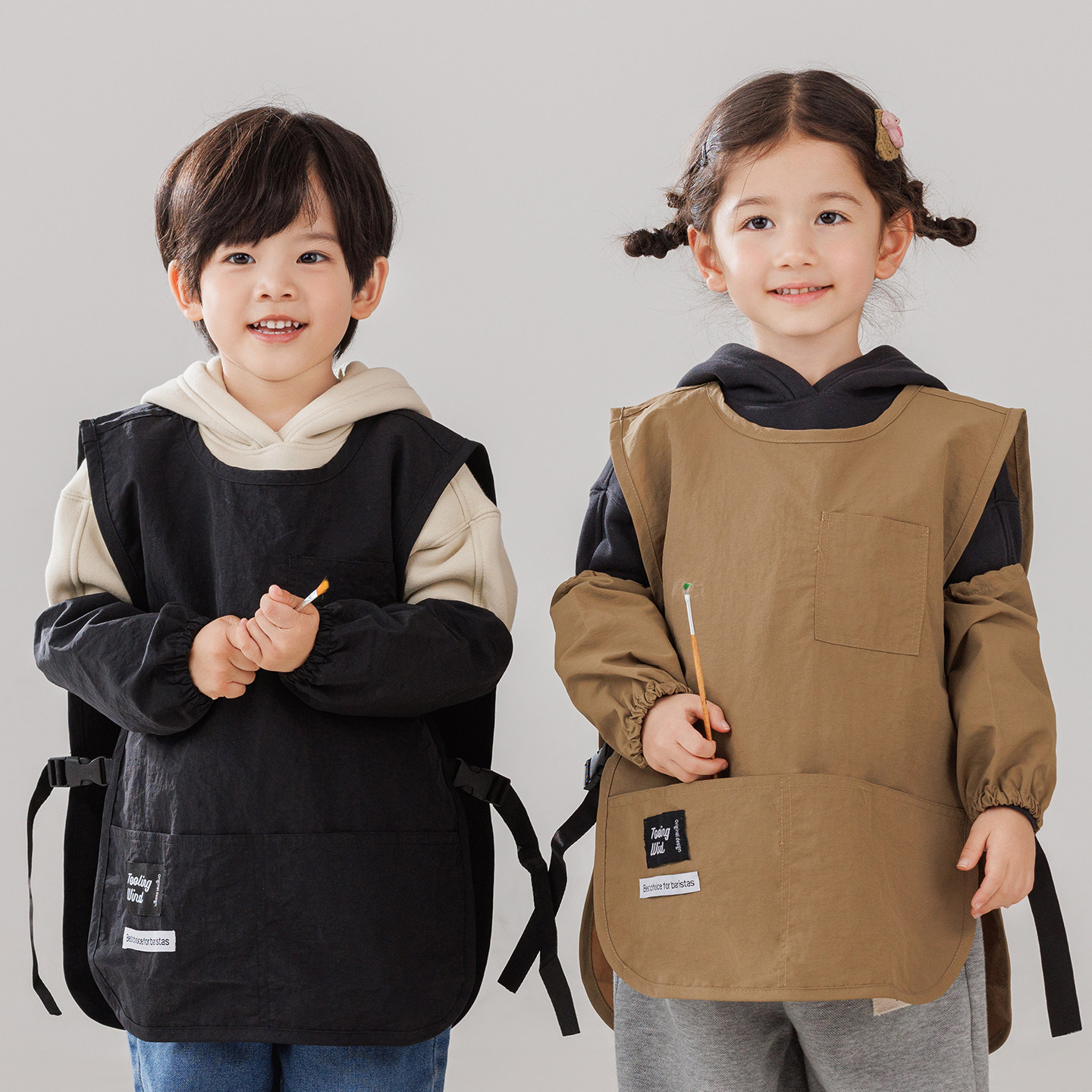 儿童防水画画衣防污罩衣宝宝马甲防脏围裙书法机构定制logo印名字,童装/婴儿装/亲子装,反穿衣/罩衣,淘宝优惠券,粉丝福利购,淘宝优惠卷