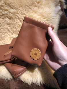 晴源斋真皮手工制作文玩收纳袋首饰袋EDC收纳神器手串牛皮108盘玩