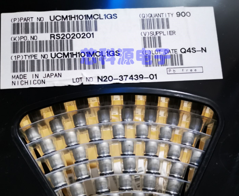 UCM1H101MCL1GS  尼康贴片铝电解电容 50V100UF 高频低阻 6.3X7.7