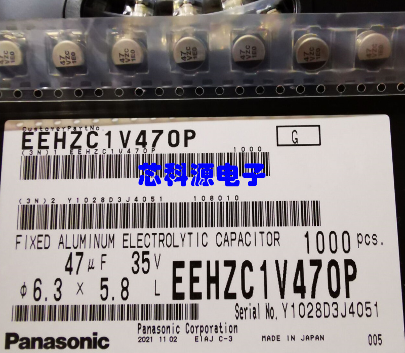 EEHZC1V470P松下聚合物电解电容125度低阻 35V47UF 6.3X5.8