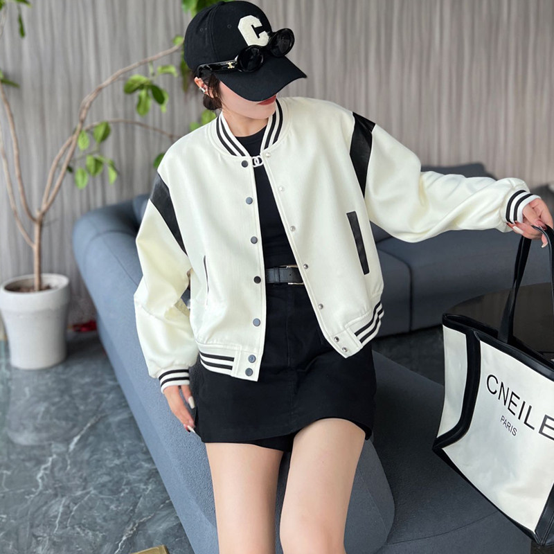 时尚休闲宽松棒球服短外套春秋