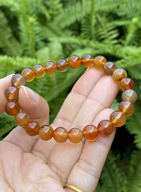 天然原矿无优化蜜糖玛瑙手链女款