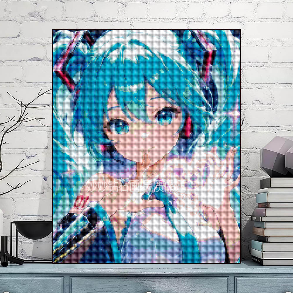 多巴胺可爱初音未来钻石画二次元动漫人物儿童成人5DIY手工砖石画,居家布艺,钻石绣,淘宝优惠券,粉丝福利购,淘宝优惠卷