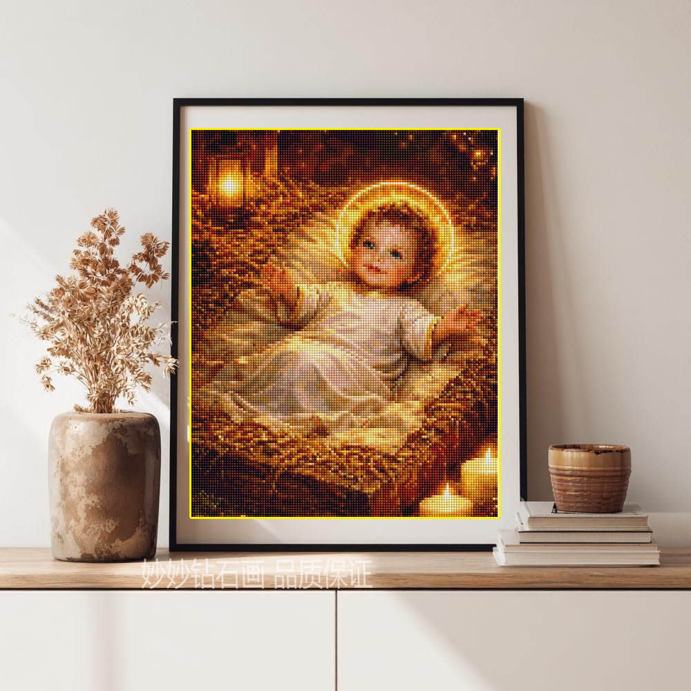 神像牧羊人钻石画宗教教堂挂画客厅手工5DIY成人砖石十字绣装饰画,居家布艺,钻石绣,淘宝优惠券,粉丝福利购,淘宝优惠卷