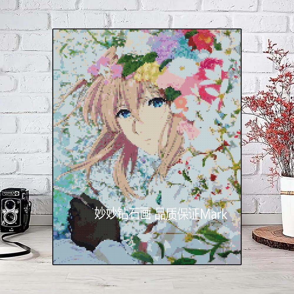 二次元薇尔莉特满贴钻石画女孩DIY手工动漫砖石画紫罗兰永恒花园