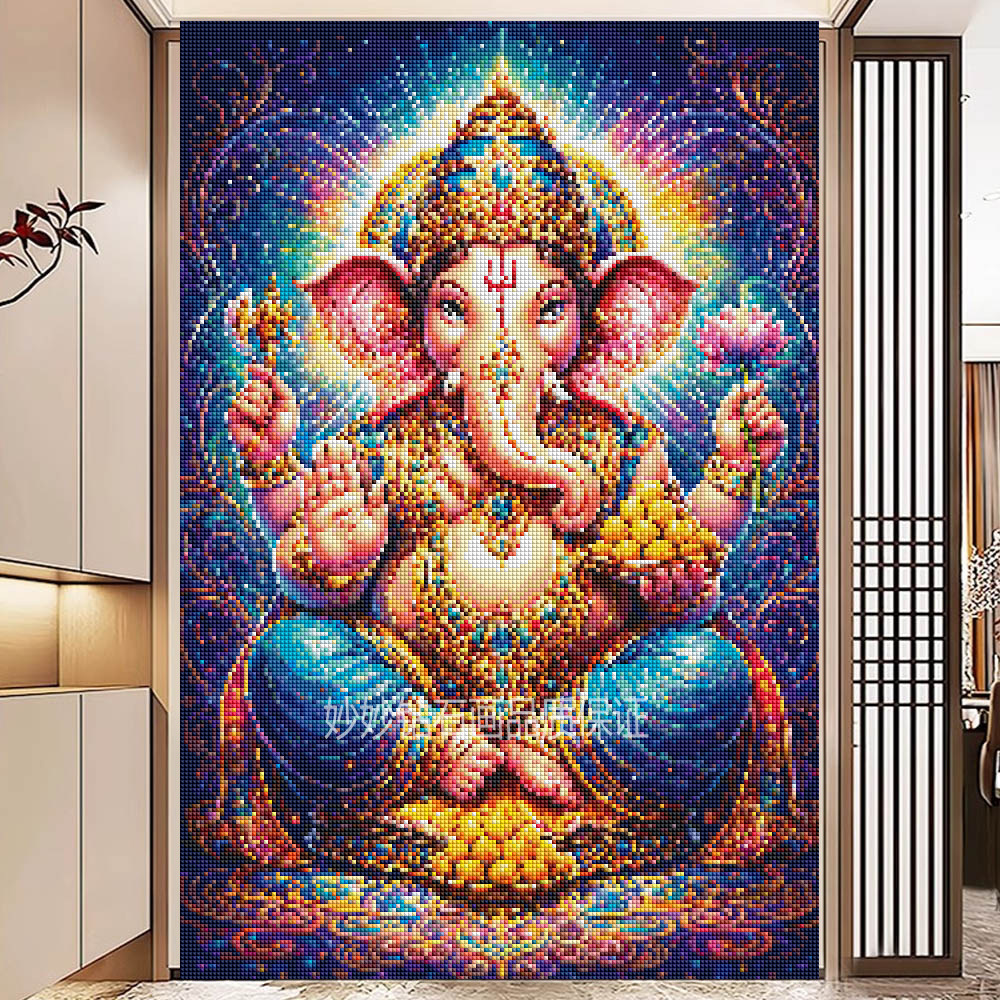 印度佛像神像钻石画DIY手工宗教自己绣十字绣马赛克砖石成人挂画,居家布艺,钻石绣,淘宝优惠券,粉丝福利购,淘宝优惠卷