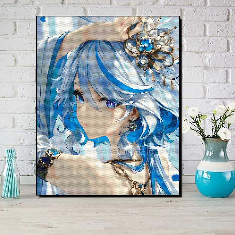 高颜值原神芙宁娜钻石画十字绣自己绣客厅装饰画女孩成人DIY手工