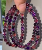 规格6.2mm左右 回收6036 天然超七多圈手链 重30.29克