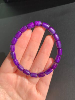 舒俱来桶珠手链，颜色浓郁，皇家紫色， 规格：9.2*6.5mm，13.17g