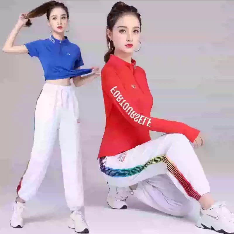 广场舞服装女运动服套装2026新款夏秋团队服练功服跳曳步舞健走服