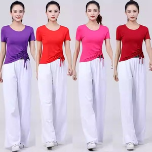 时尚休闲运动服套装春夏新款女团队服健身表演出舞蹈服广场舞服装