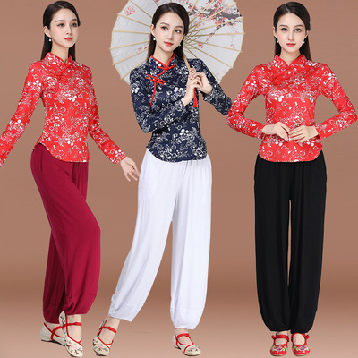 广场舞蹈演出秧歌服灯笼裤套装