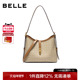 百丽包包女式 新款 老花通勤单肩斜挎包水桶包大容量托特包X7023CX4