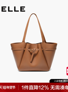 百丽包包女2025新款质感通勤法式风衣扣单肩大容量托特包8579ACX5