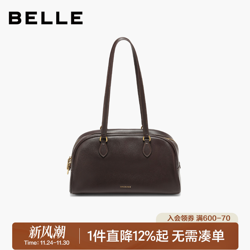 百丽包包2025新款复古通勤腋下包