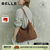 百丽包包女新款 流浪摩卡植鞣hobo包大容量托特包百搭斜挎8562ACX5