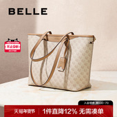 百丽包包女款 通勤单肩包海鸥老花大容量托特包手提妈妈包X7058CX4