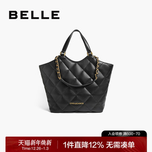 百丽包包女小香风托特包新款 通勤出行大容量单肩包手提包X6384DX2