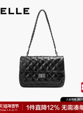 百丽包包女新款黑色质感通勤小香风链条单肩腋下包斜挎包BL768DX4