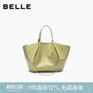 百丽包包女简约通勤菜篮子单肩斜挎手提大容量托特包BL858BX5