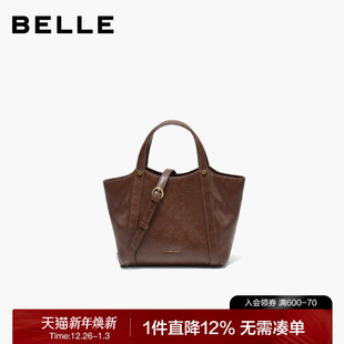 百丽包包女2025新款 慵懒菜篮子单肩斜挎手提包托特包X2071DX5 时尚