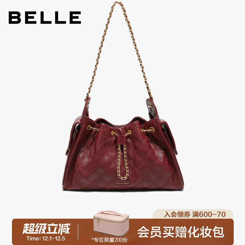 百丽2025新款时尚休闲托特包