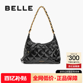 百丽包包女2025新款 简约高级质感小香风白色链条包腋下包X7206AX5