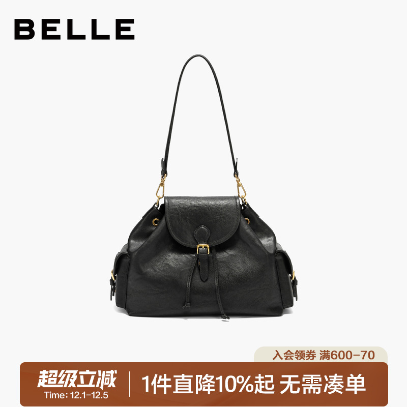 百丽2025新款时尚休闲单肩包背包