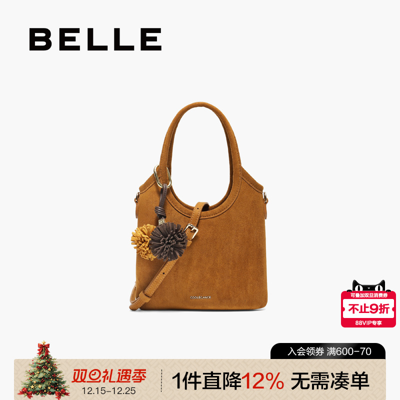 百丽25秋新miu系复古小号托特包