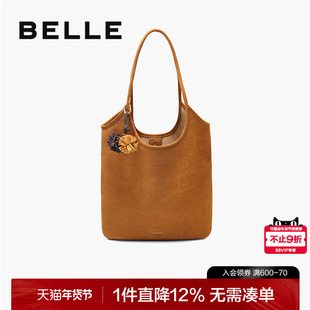 百丽包包女2025秋新时髦miu系复古简约单肩大号托特包BL856CX5