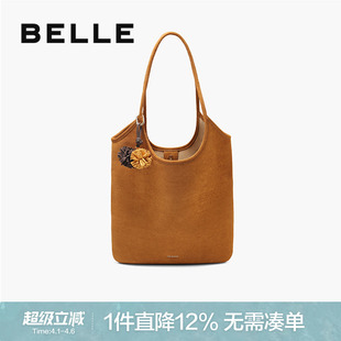 百搭时髦miu系简约大号托特包大容量单肩包BL856CX5 百丽女包新款