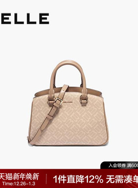 百丽包包女2025新海鸥老花复古通勤单肩斜挎大容量手提包X7401CX5