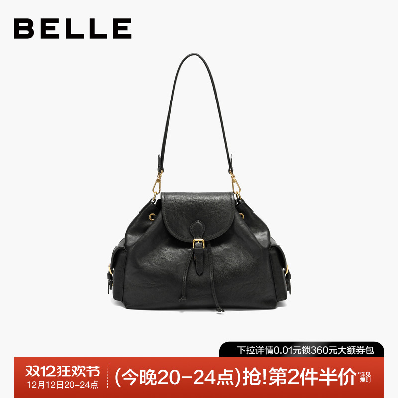 百丽2025新款时尚休闲单肩包背包