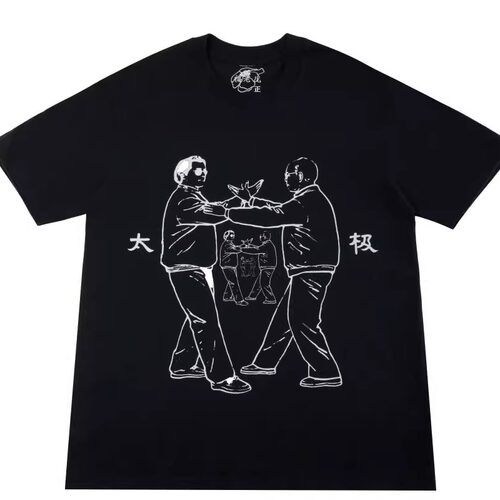 福老儿flower黑色  太极 圆领tee