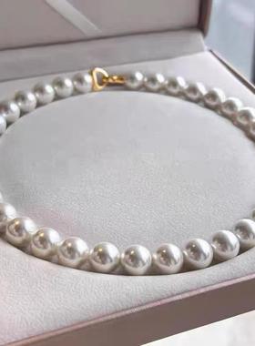 倪妮珍珠项链925银澳白珍珠项链女高级感轻奢法式珍珠锁骨链礼物