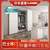 lamp蓝普隐形门平面巴士移门铰链带缓冲衣柜铰链LIN X800