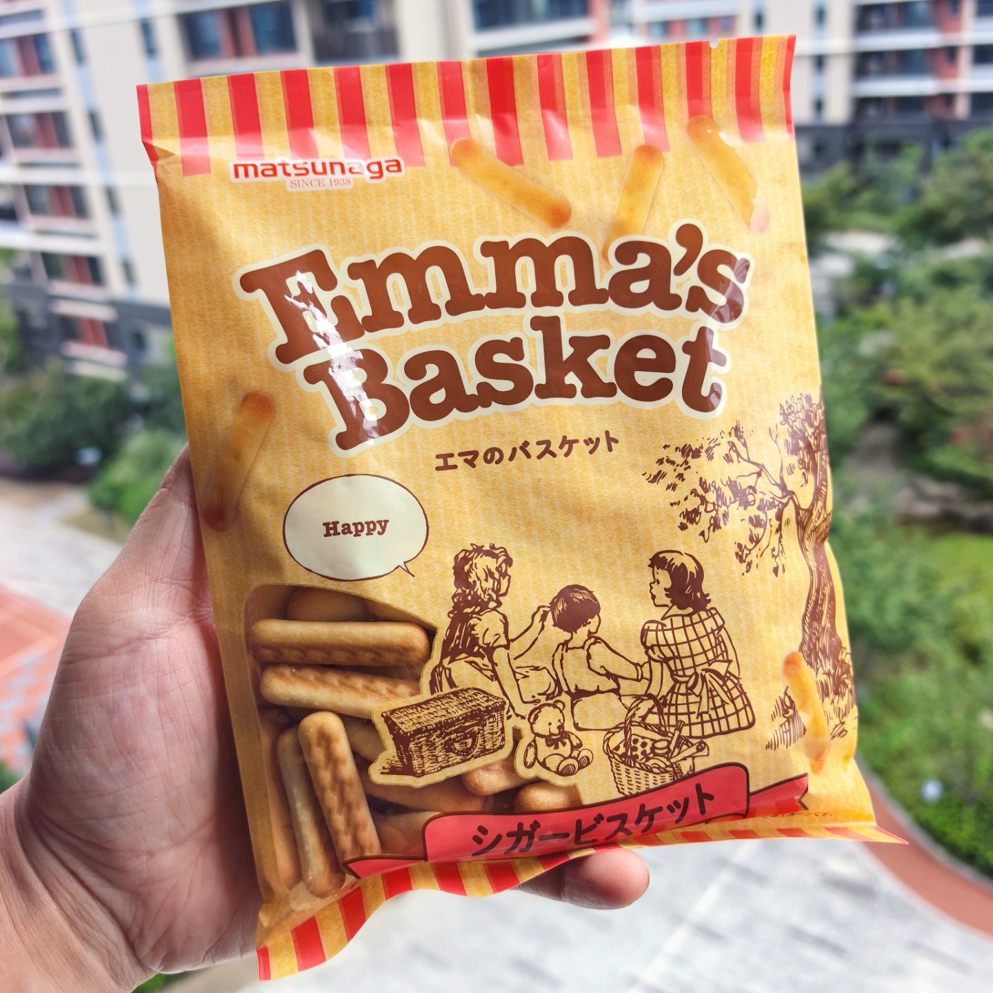 日本进口松永手指奶香味饼干拇指饼干儿童点心休闲小吃食品120g