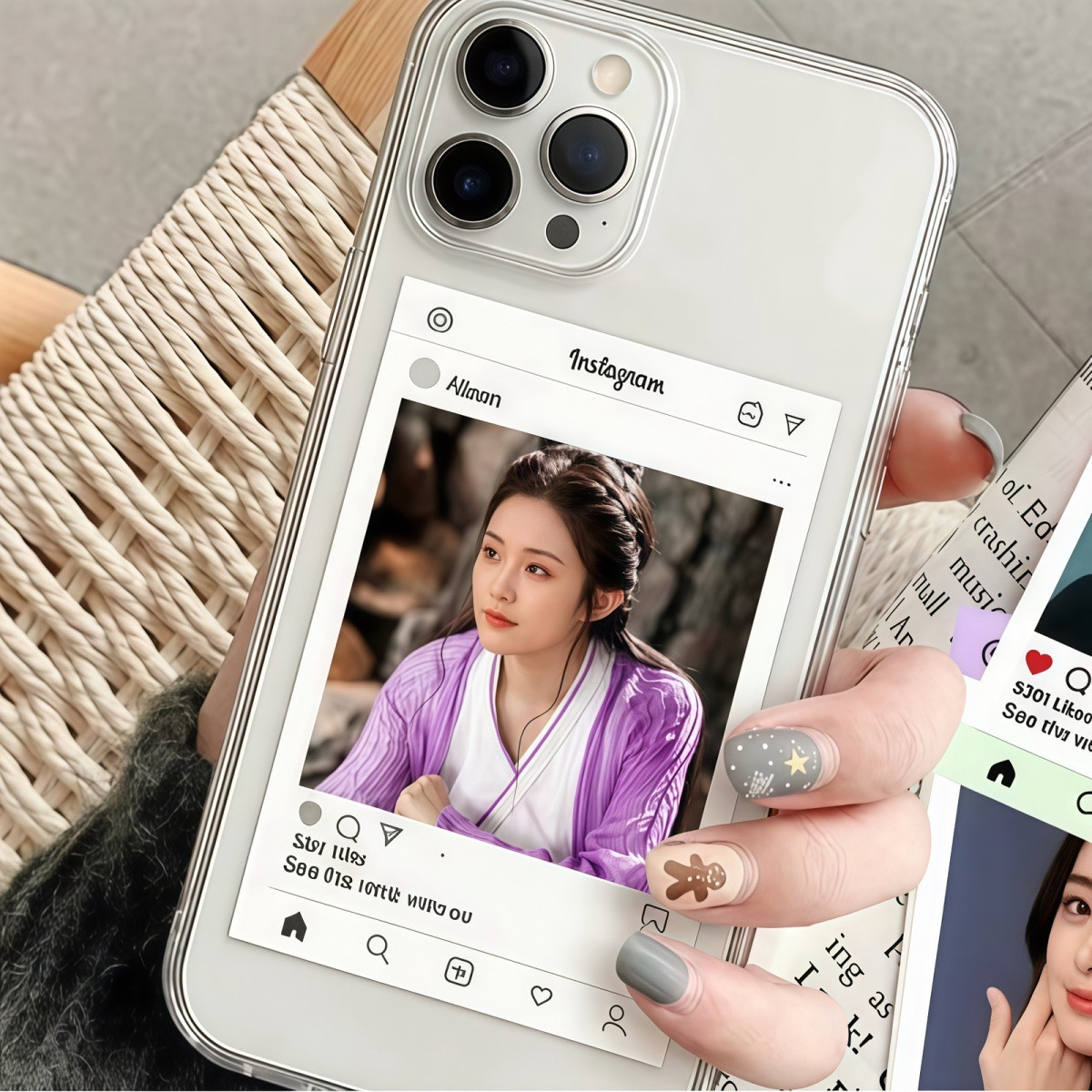 定制【手机壳背后照片】3寸小卡ins制作情侣周年纪念卡片防水塑封