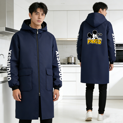 罩衣男女款2025新款冬加厚大人防脏上班厨房工作服加绒家用围裙