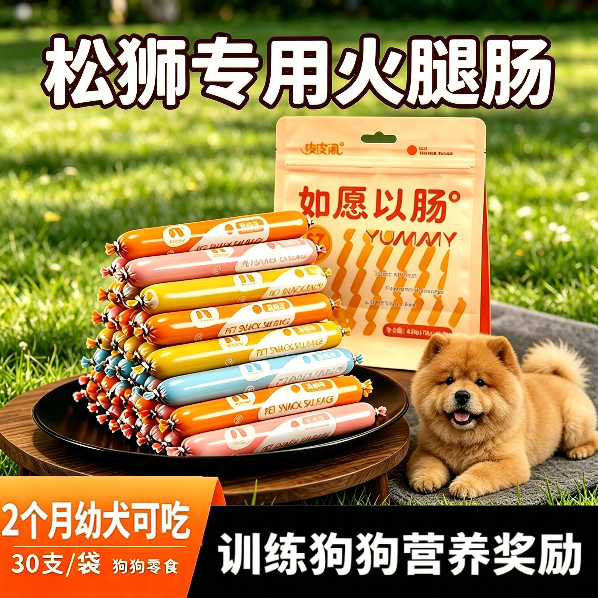 松狮犬专用狗狗火腿肠宠物训练奖励营养狗磨牙零食小狗狗香肠食品