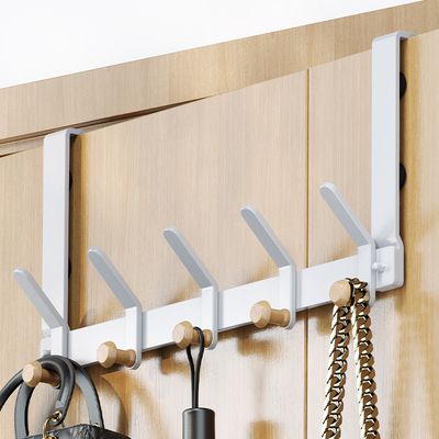 加长款门后挂钩门上挂架6cm厚门 免打孔创意无痕卧室衣服收纳架子