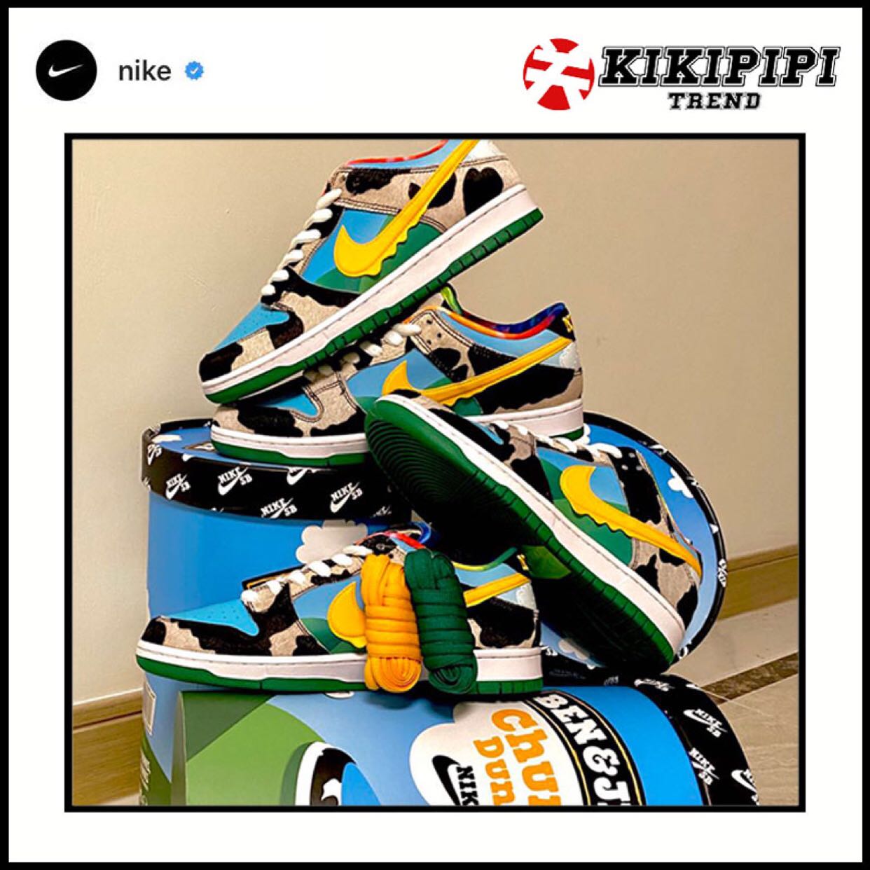 nike dunk low ben jerrys 联名 sb 牛奶冰淇淋冰激凌cu3244-100