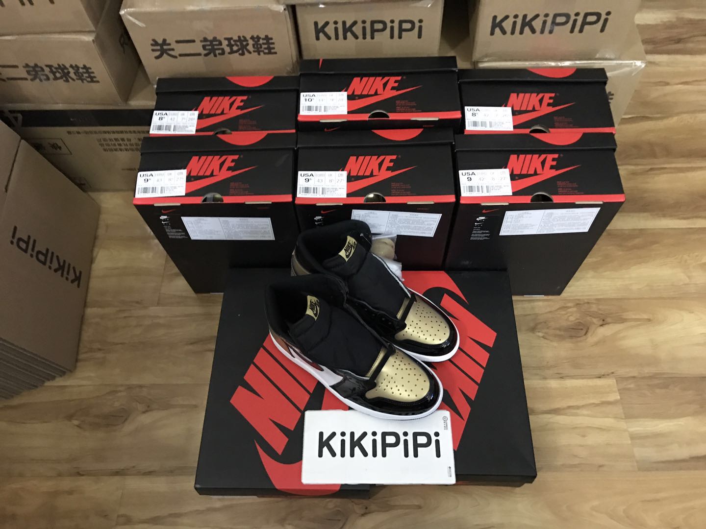 Air Jordan 1 Gold Toe AJ1黑白金乔1黑金脚趾漆皮 861428-007-封面