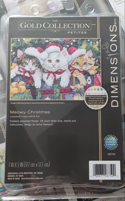 现货 美国进口Dimensions十字绣套件 Dim08750圣诞猫 小金
