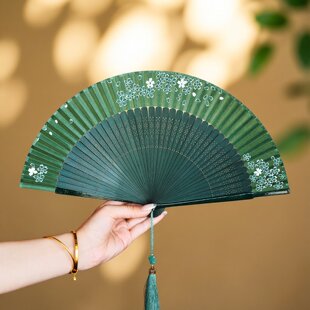 中国风折扇古风开合顺滑寄明月扇子永夜星河女汉服舞蹈跳舞专用