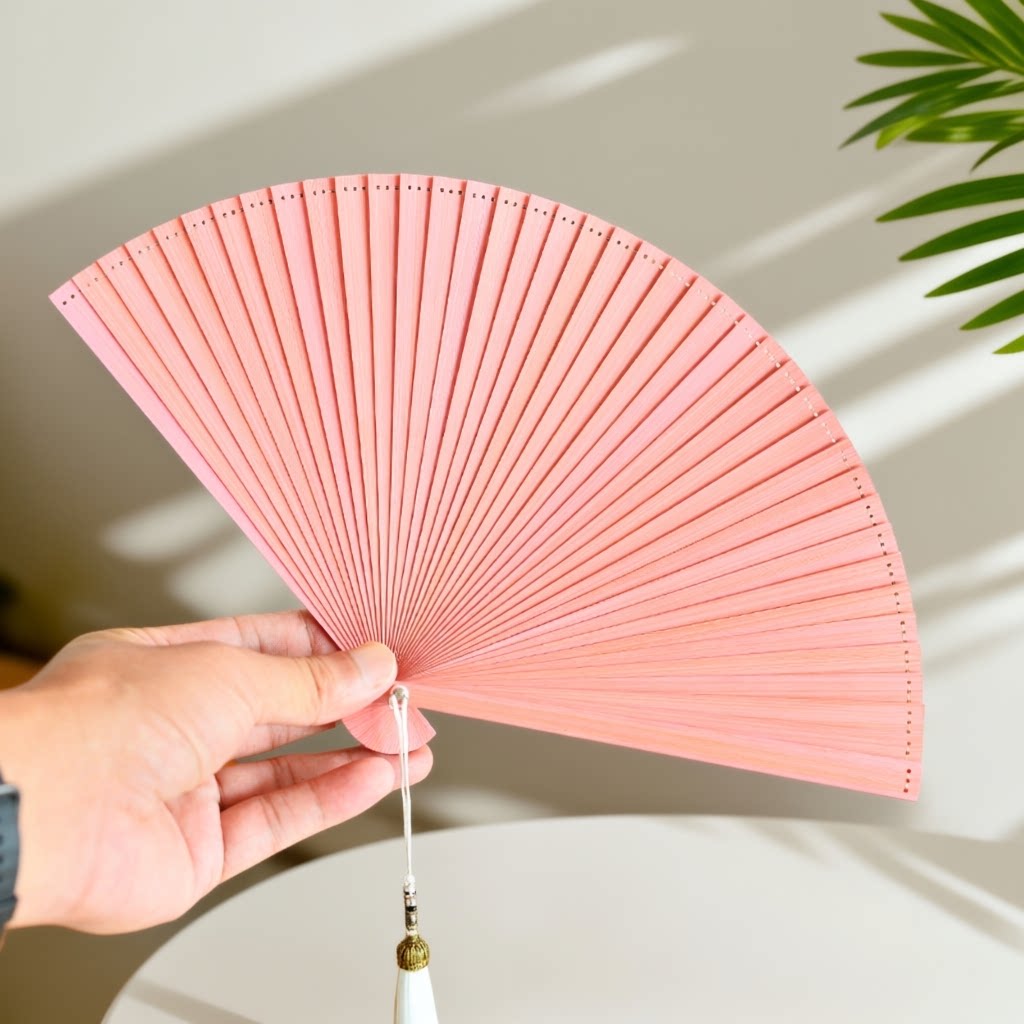 2025新款古风全竹小折扇女式仙鹤海浪随身复古印刷中国风舞蹈跳舞