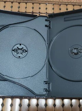 进口黑色 加厚DVD盒子 软件 光盘收纳 可插封面 3碟装 3CD M logo